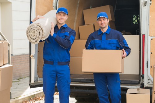 Loading business equipment for a Barnet office move