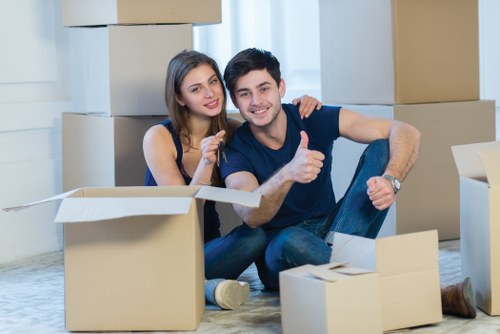 Careful wrapping and labelling of household items