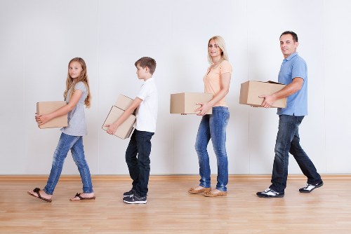 Professional house removals in Barnet with moving van and packed boxes