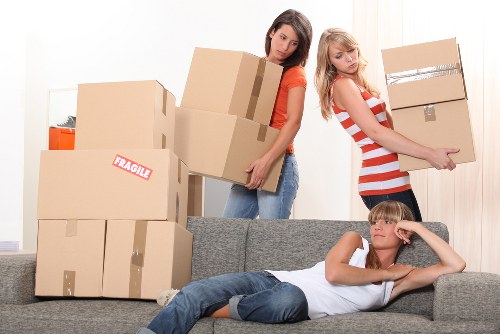 Barnet van service loading furniture for transport