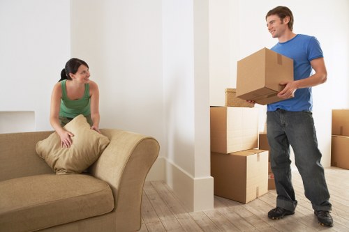 Packing office furniture and equipment for a Barnet move