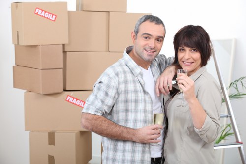 Moving boxes and household items with a man and van in Barnet